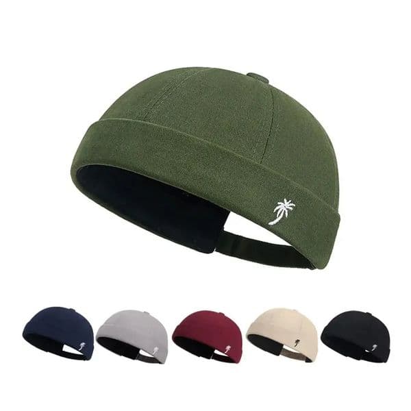 Beanie Hats Men Women Spring Autumn Landlord Hat Streetwear Hip Hop Brimless Embroidered Coconut Tree Docker Cap Wholesale 260309