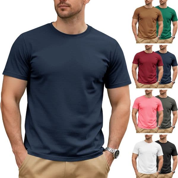 European And American Polo Summer Solid Designer Hoodie Color Round Neck Shortsleeve Pure Designer T-shirt Cotton Casual Sports Simple Top