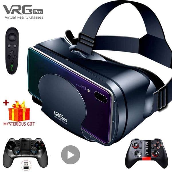 Virtual Reality 3D VR Headset Smart Glasses Helmet for Smartphones Cell Phone Mobile 7 Inches Lenses Binoculars Goggles Devices 26Y0313