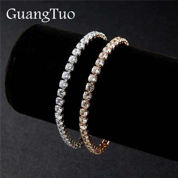 L003 CZ Crystal Pulsera Bangle Stretch Bling Single Row Rhinestones Bracelets For Women Elasticity Wedding Bridal Gift Jewelry S260314