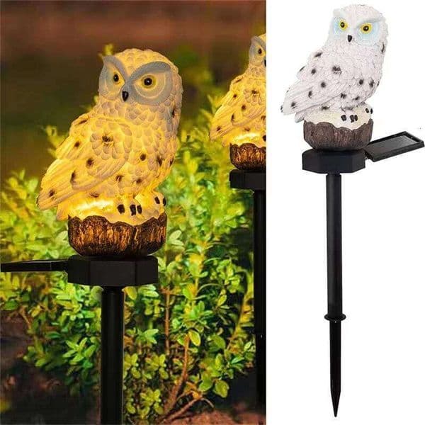 Owl Light LED Lawn for Garden Decoration Waterproof Christmas Lights Outdoor Solar Lamp Post 26W0316
