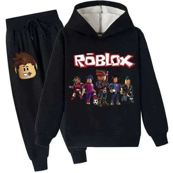 Roblox Children Clothes Anime Spr Autumn Boys Girls Hoodies Set Kid Harajuku Fashion Pullover Tops+Pant Suit S260314