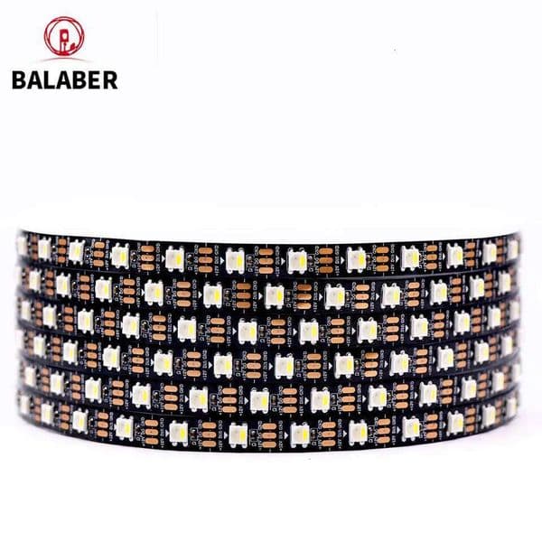 Sk6812 DC 12V RGBW RGBWW 5050SMD independently addressable 30/60/144 LEDs/m IP30/65/67 black/white PCB wire 1-5 meters 26Y0314
