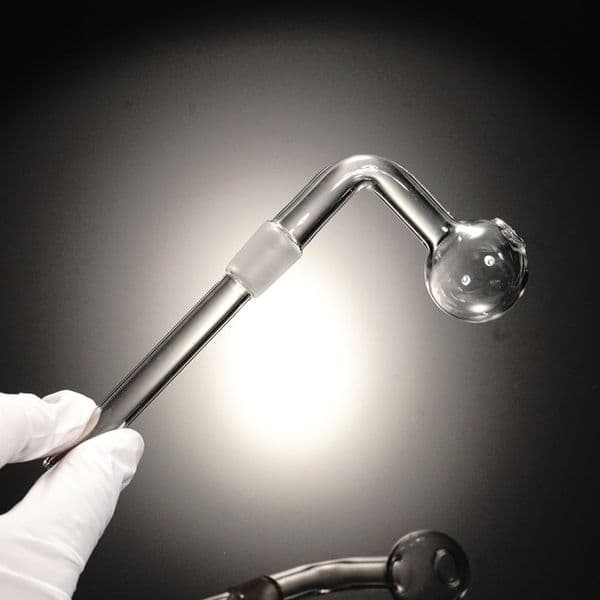 Glass Oil Burner Glass Pipe Downstem 30mm Bowl L-shaped Design 14mm 18mm Down Stem Smoking Attachment Fit for Water Pipes Bongs