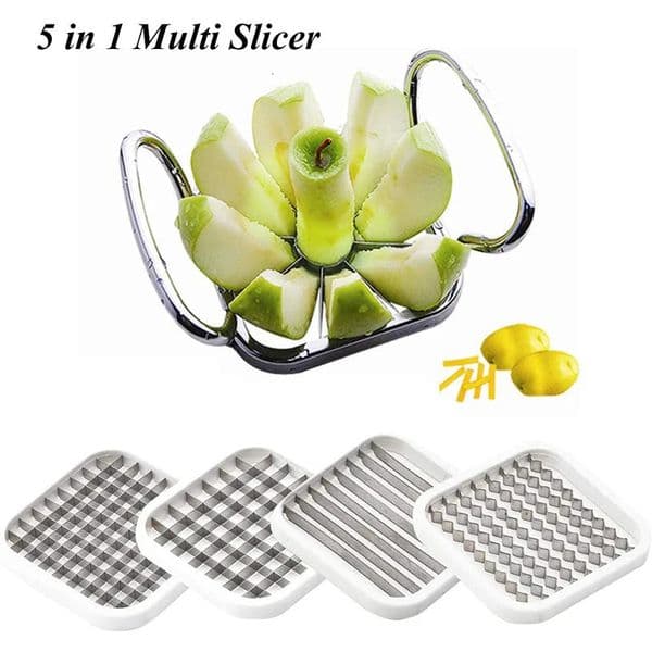 5pc Grid Cutting French Fries Potato Apple Slicer Potato Slicer Vegetable Chopper Food Cutter French Fry Slicer Kitchen Tools 260311
