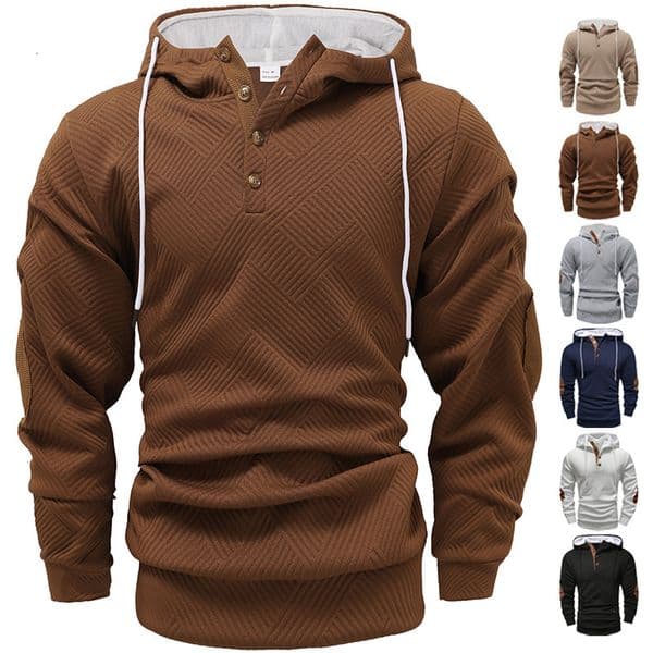 Autumn Winter New European American Men's Designer T-shirt Solid Color Jacquard Hooded Designer Hoodie Swea Polo Loose Fit Sports Casual Top Jacket