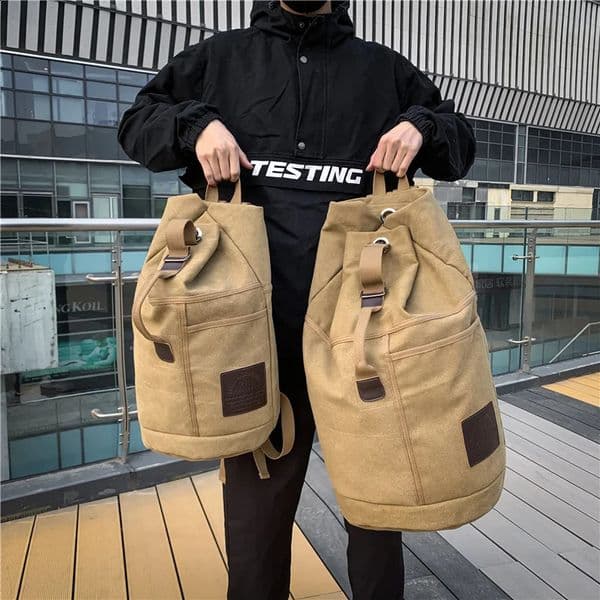 Sport Large Capacity Travel Backpacks Male Luggage Canvas Bucket Shoulder Bag Man Hiking Duffle Bags Men Rucksack Outdoor 260313