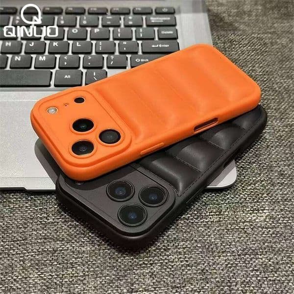 Luxury The Puffer Phone Case For iPhone 17 16 15 14 13 12 11 Pro Max Plus 16E Air Cushion Shockproof Soft Cover 26L0316