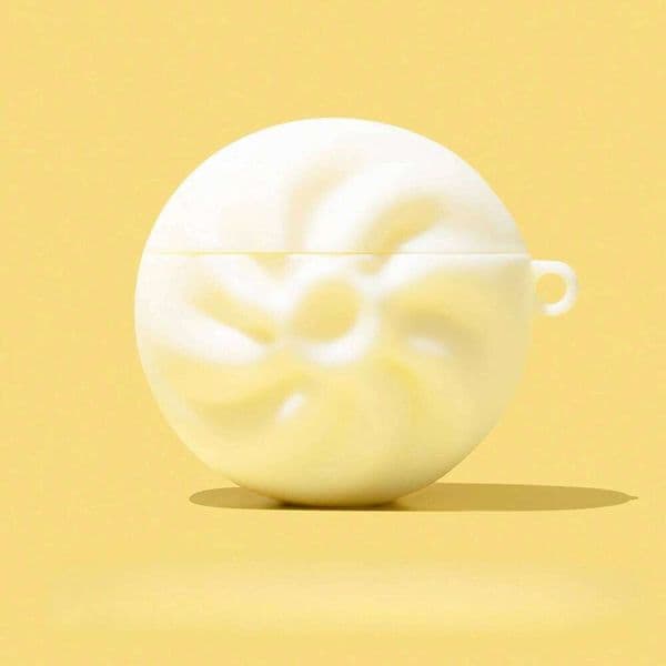 For AirPods 1 2 3 4 Pro2 Pro3 Funny 3D Simulation Steamed Stuffed Bun Silicone Earphone Protective Headphone Box Case 26L0317