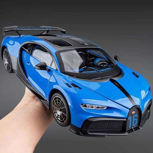 118 BUGATTI Camron Sports Car Model Toy Alloy Diecast Vehicles Sound Light Front Wheel Steering Collection Toys Boys Gifts 26W0317 C260323