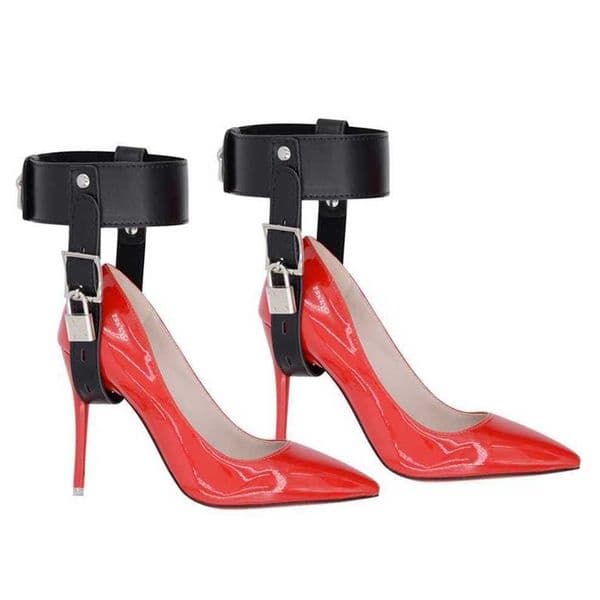 1 Pair High Heels Locking Belt Ankle Cuff for Couples Positioning Accessories High-Heeled Shoes Restraints Kit SM cuffs Hj89