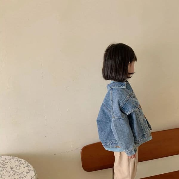 6704-1 Childrens Denim Jacket Spring and Autumn Korean Girls Denim Jacket Casual Loose Boys Coat Cardigan 260313