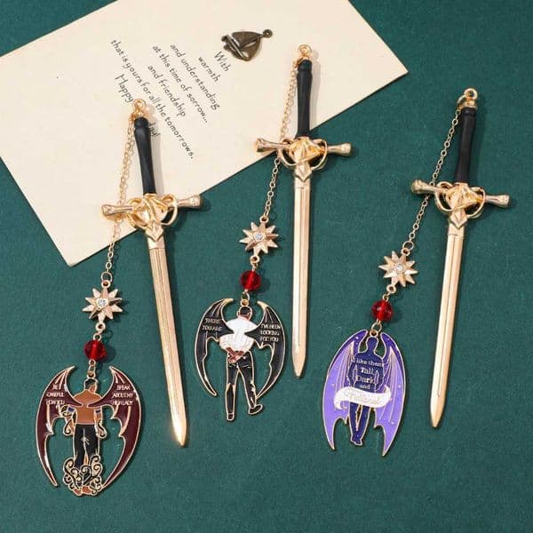 Acotar Night Court Bat Boy Sword Bookmarks Fantasy Fanfiction Page Markers Book Decorations Literature Lovers Fantasy Gifts L260529