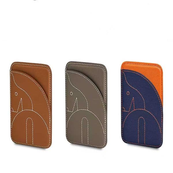 Designer Men's Card Bag MagSafe Magnetic Clip High Quality iphone 17promax 17 16promax 16plus 15 14 13 Card Bag Canvas Coated Leather Women's Credit Business Cards