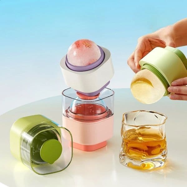 Ice Ball Mold Upgraded Sealed Large Round Food Grade Whiskey Quick Freeze Cube Maker Kitchen Tool 260312