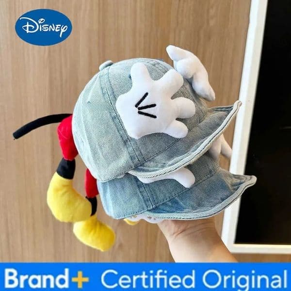 Disney New Cowboy Hat Cartoon Baseball Adjustable Snapback Cap Cute Mickey Mouse Paw Print