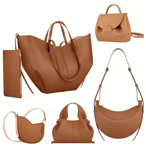 Luxury Designer Bag Cyme Bag Tote Bag Half Moon Bag Smooth Leather Shoulder Bag Black Tote Underarm Bag Fashion Women Cross Body Bag Mini Purse