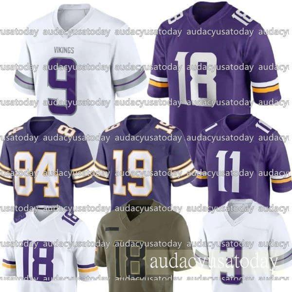 J.J. McCarthy Justin Jefferson Football Jersey 1 Kyler Murray Turner Aaron Jones T.J. Hockenson Addison Randy Moss Lewis Cine Harrison Smith Van Ginkel Carter