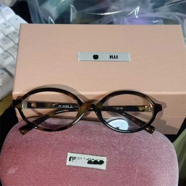nerd glasses leopard print round frame myopia matching square frame glasses 04z
