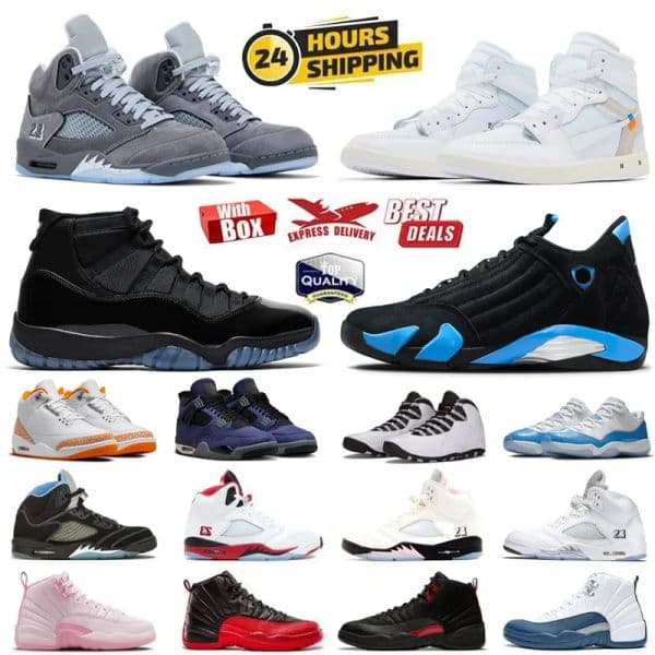 wolf grey 5s Basketball Shoes 10s Steel Sneakers 11s 12s 14s Undefeated 1s Shattered Backboard French Blue 8s Aqua Black Metallic Reimagined 3s Men Women trainers