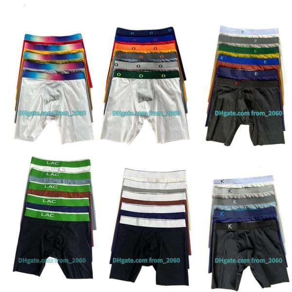 Mens Breathable Boxer Briefs Asian Size Sport Mens Underwear Ice Silk Cooling Boxer Shorts Stretch Comfortable Quick Dry Athletic Training Underwear Anti Chafing