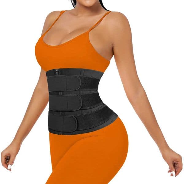 Women Postpartum Triple Belts Waist Trimmer - Tummy Control Body Shaper Girdle Slimming Fat Burning Sheath Belt H260316