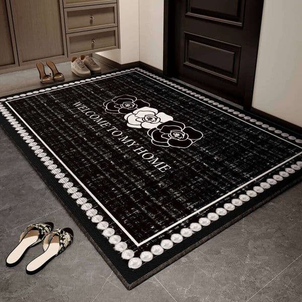 VIKAMA Entry Door Rug Luxury High-End Non-Washable Floor Wipeable Mat Entrance Hall, Doorway, Suitable For Home Decoration 26Y0316