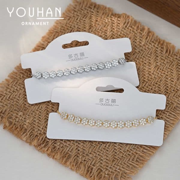 2025 New Model Micro-Inlaid Zircon Elegant Womens Jewelry High-End Sunflower Adjustable Pull-Through Bracelet L260317