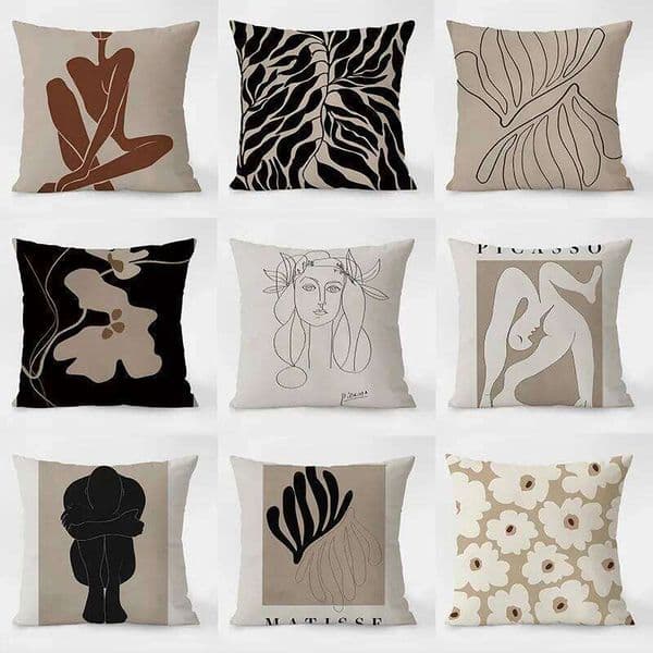Ins Style Simple Printed Decorative Bedroom Living Room Square Cushion Pillowcase 26H0316