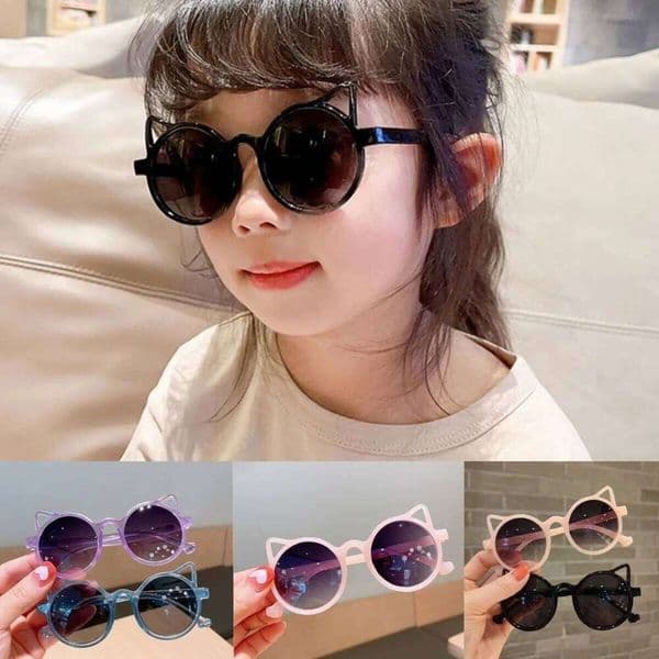 Child Cute Animal Cartoon Ears Outdoor Sun Children Lovely Vintage Sunglasses Protection Classic Kids S260316