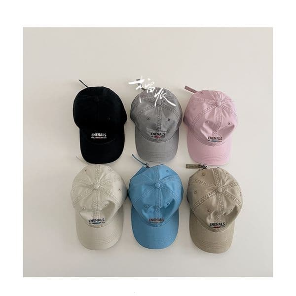 2026 New American Style Letter Embroidery Children's Hat Boys Girls, Versatile Wide-Brim Sunshade Duckbill Cap for Spring and Summer ddmyshoesvip