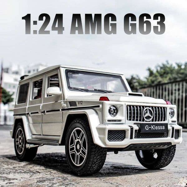 1/24 alloy die-cast G63 car model simulation sound and light off-road vehicle toys children's birthday gift Christmas 26W0317