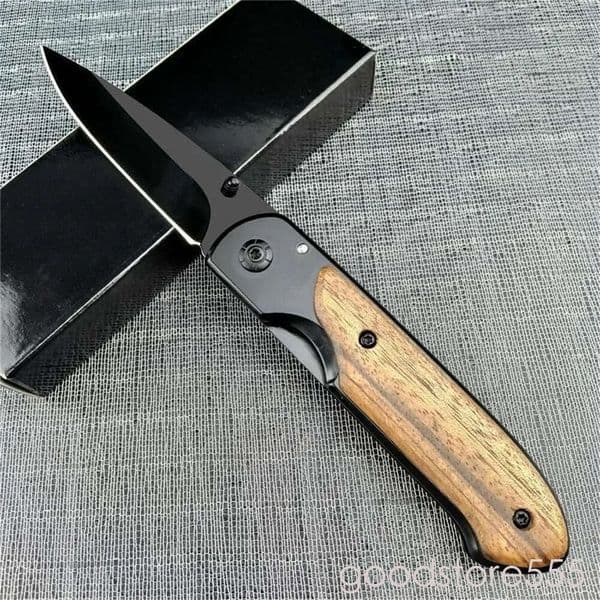 Durable pocket knife camping outdoor couteau hunting self-defense knife belt clip multifunctional Tactical Knife Titanium finish Blade Anti-rust fixed blade kni