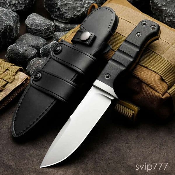 G10 handle high-hardness couteau steel pocket knife wilderness survival fixed blade knife hunting knife, mountain climbing fishing outdoor equipment, emergency