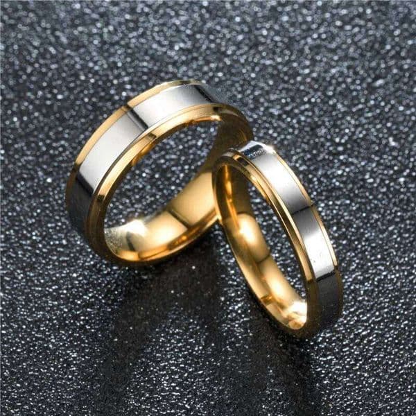 Stainless Steel Wedding Simple Design Couple 4mm 6mm Width Band Ring for Women and Men Memorial Day Gift S260316