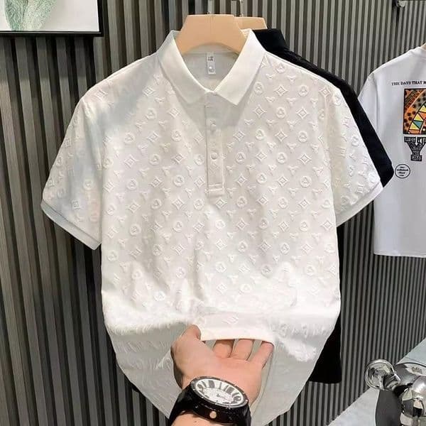 Mens Designer Shirt T-Shirt - Luxurious and Simple Style - First Edition for Young People - Casual Cool and Breathable Jacquard Short Sleeve Shirt Z260530