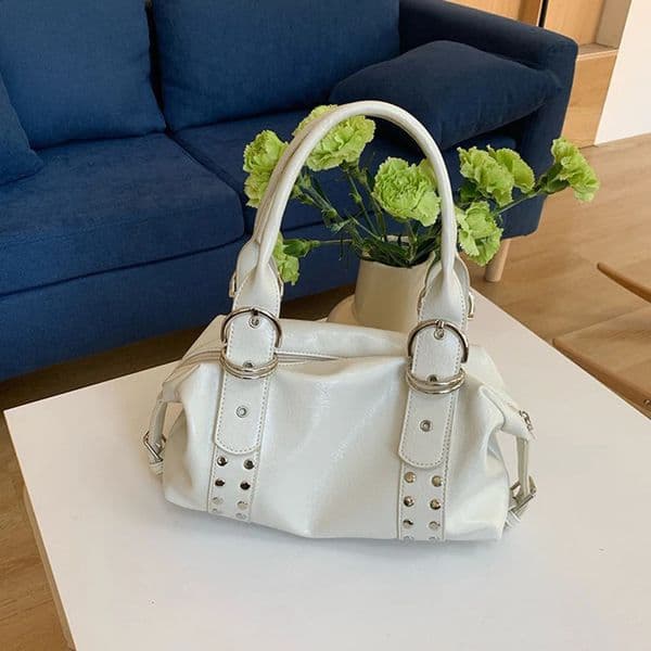Women Shoulder Bag HighQuality Female Underarm Pu Leather Handbag AvantGarde Fashion Rivet For Shopping Commuting 260316