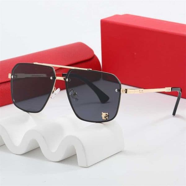 New Mens Casual Metal Sunglasses Fashionable Personality Sunglasses Square Frame Sunshade Glasses