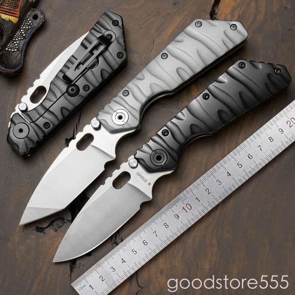 3Models Custom SMF Tank couteau Folding Knife 3.74 pocket knife fixed blade knife CPM-D2 Blade, All-steel Handles