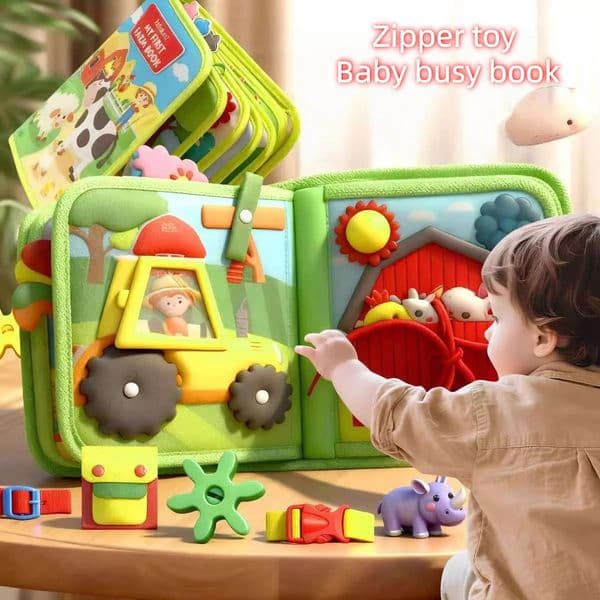 Felt Learning Board Baby Enlightenment Learning Teaching Aid Dressing Button Montessori Early Education Childrens toy Busy Book 260313
