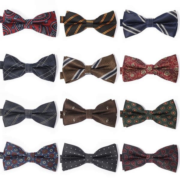 Designer For Men Wedding Groom Groomsman Best Man Wine Red Brotherhood Suit Black Double Layer Bow Tie