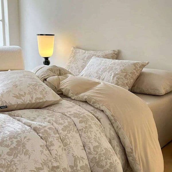 High-end Class A 60 pure three-layer yarn four-piece set, high-grade washed cotton sheets, quilt covers, bedding 26H0316