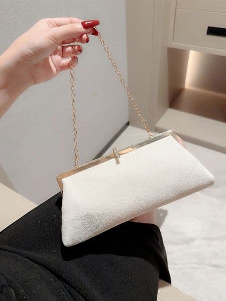 Womens temperament velvet fish hook rhinestone decorated evening bag clutch bag party bag prom bag dress bag evening bag weddin260316