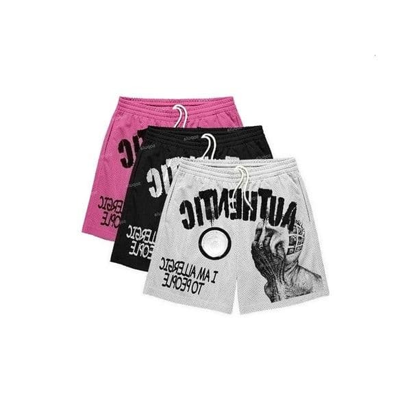 Fun Text Graphic Print Shorts High Quality Sport Training Breathable Fashionable Shorts Streetwear Men Fashion Casual Shorts 260305
