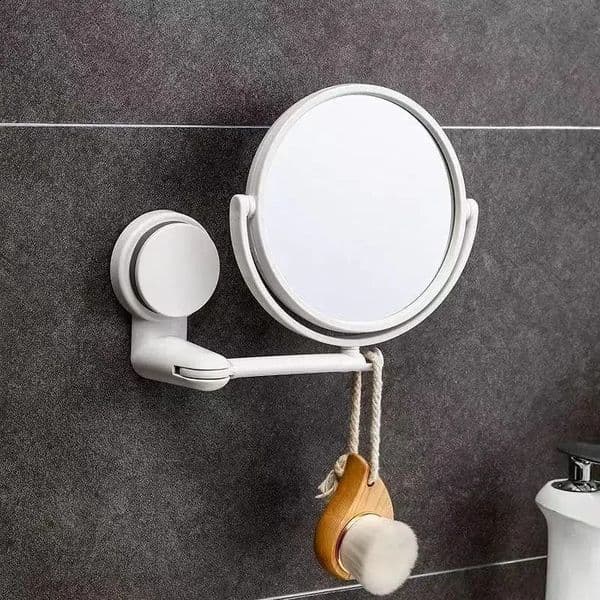 Wall Mirror Folding Arm Extend Bathroom Mirror Without Drill Swivel Bathroom Mirror Suction Arm Double Side Cosmetic Makeup 260316