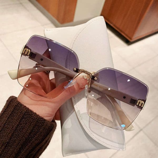 New Square Sunglasses Women Are Stylish And Sophisticated,Large Frame For Sun Protection Chunjinqiuli