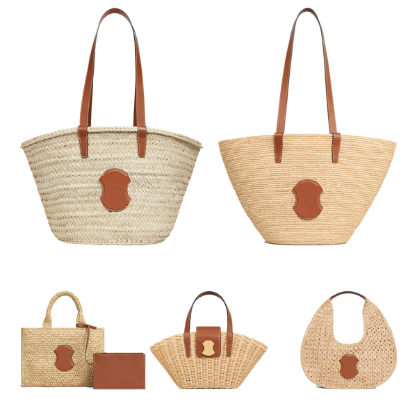 Designer bag Raffias Summer Straw bag Luxury handbag Linen woven beach bag Women men weave Shoulder Basket Bag Top quality large capacity tote bag fashion travel bag