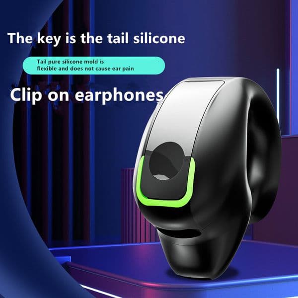Free Shipping Sport Wireless Power Pop up Noise cancelling Bluetooth Earphones New Clip on Non in ear Single Hook Ear Business Sports Wireless Earbuds Daily Outfit