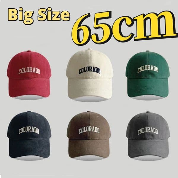 2025 Autumn Plus Size 60-65cm Baseball Caps Man 55-60cm Summer Sport Hats Ladies Soft Cotton Sun Cap Big Head Wholesale 260311