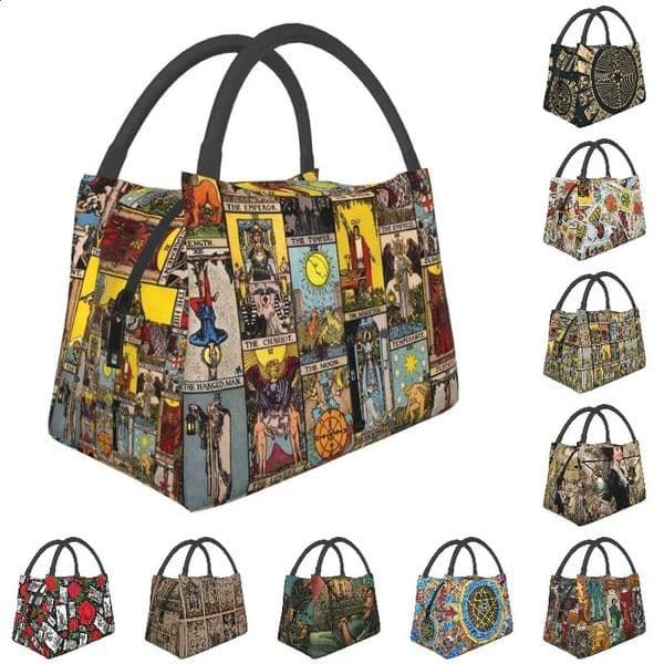 Custom The Major Arcana Of Tarot Lunch Bag Men Women Warm Cooler Insulated Box for Picnic Camping Work Travel 260316